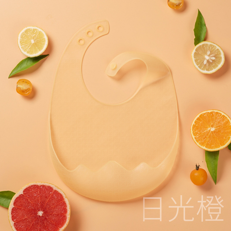 宝宝吃饭超薄硅胶围兜儿童饭兜婴儿柔软轻薄防水围嘴口水兜口水巾|undefined