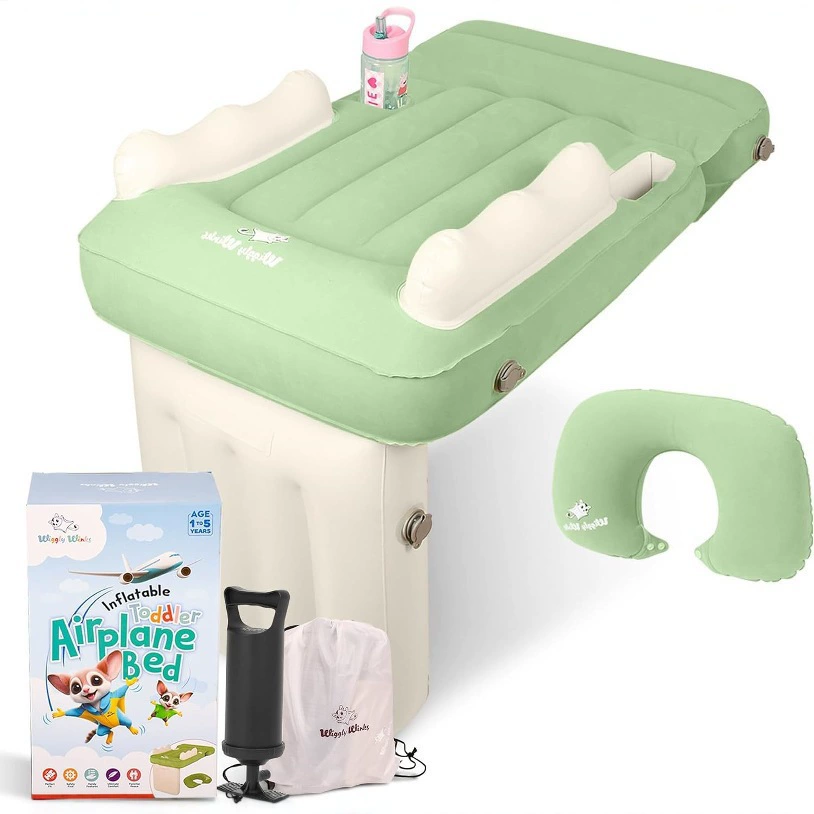 [Готовый запас] Надувная кровать-самолет из ПВХ для малышей, удлинитель сиденья самолета, детская дорожная кровать, подходящая для высокоскоростного железнодорожного транспорта