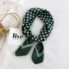 5 double rows of small dots frame green