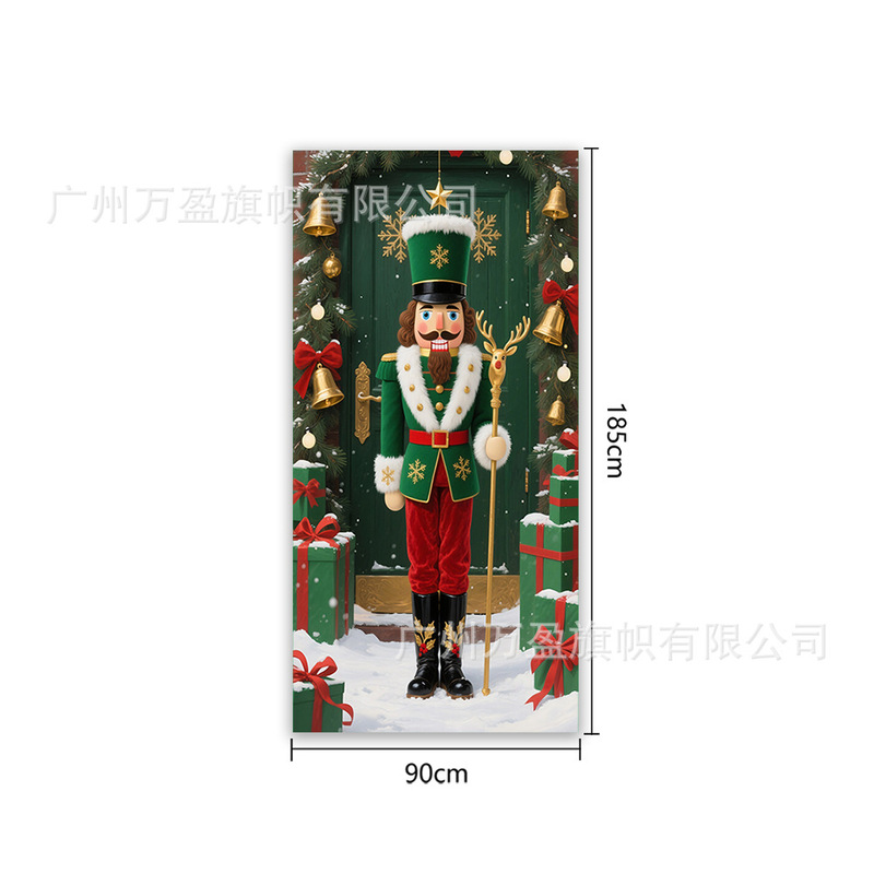 Amazon クロスボーダー新製品クリスマスドアカーテンフラグ屋外写真撮影クリスマスパーティーエルフお祝い装飾|undefined