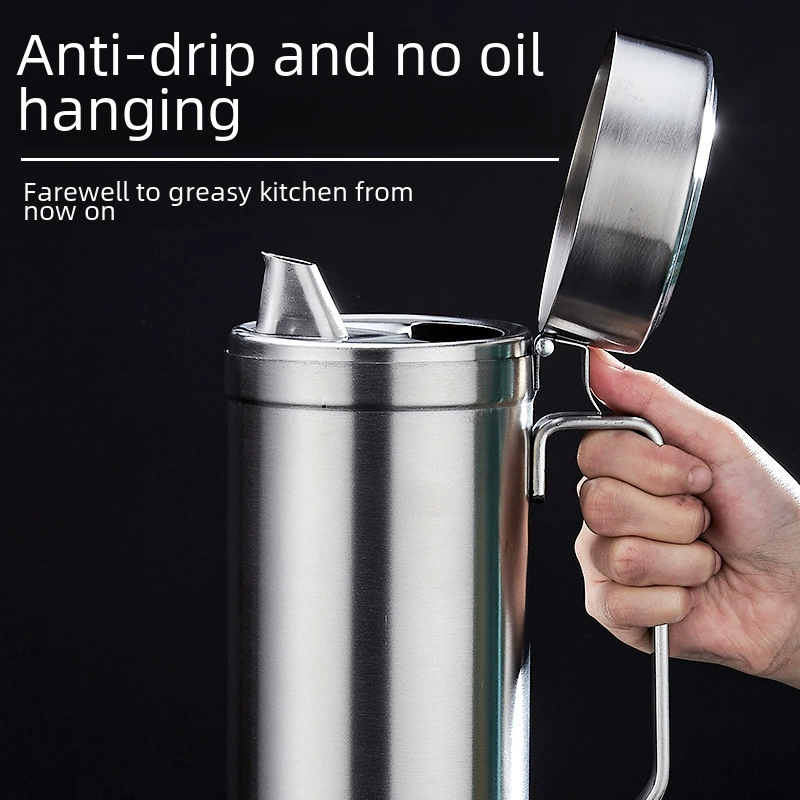 Big capacious oil dispenser stainless steel, 1000 ml, (Cross-border trading)