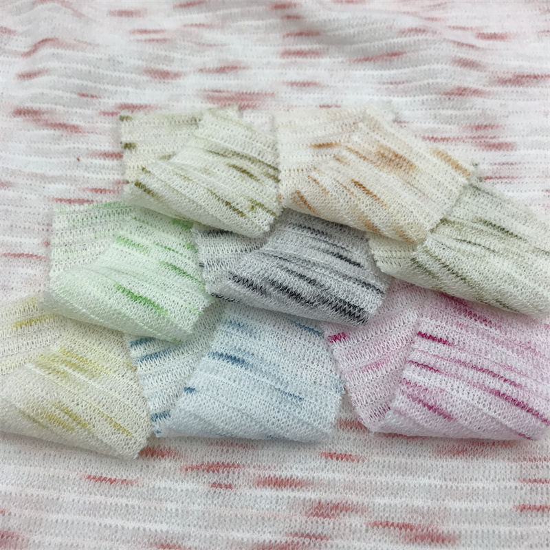 新品云梯段彩楼梯布 200g双色抽条服装箱包饰品针织提花面料