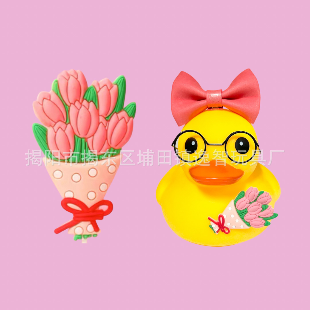 Accesorios de agua transfronterizos pato amarillo accesorios gorras bufandas de ganso blanco decoración mano leche de limón té regalo image 303