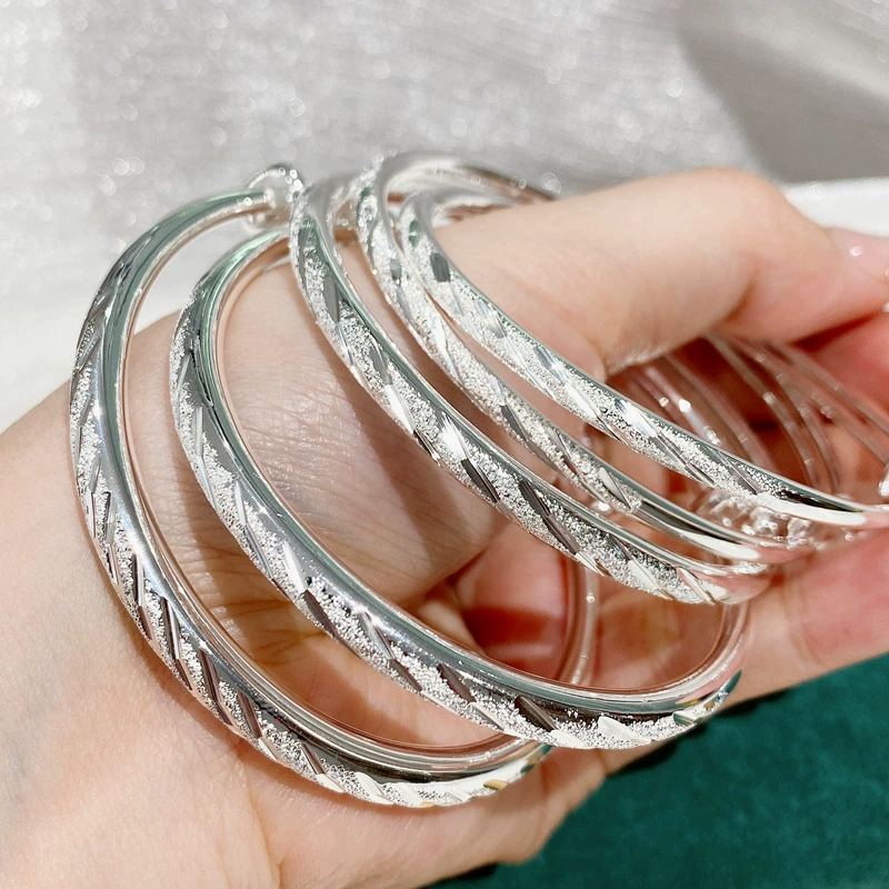 Copper matte fashionable universal bracelet, 925 sample silver, Birthday gift