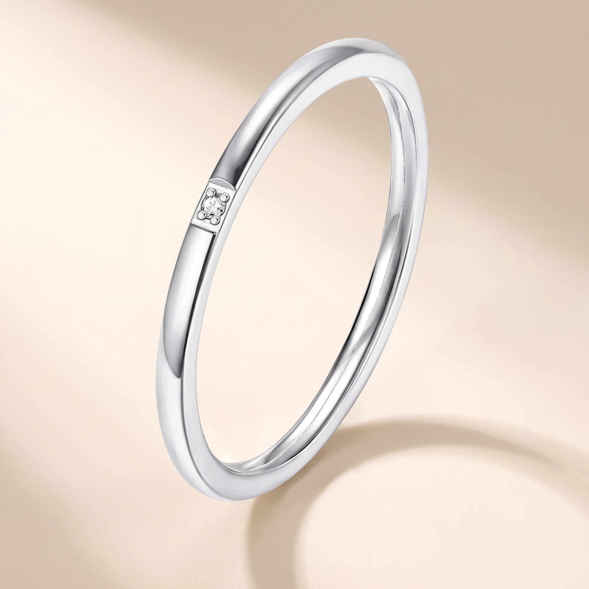 Anillo de acero inoxidable, nicho femenino, lujo ligero de alta gama, sin decoloración, oro rosa, diseño de gypsophila, joyería femenina