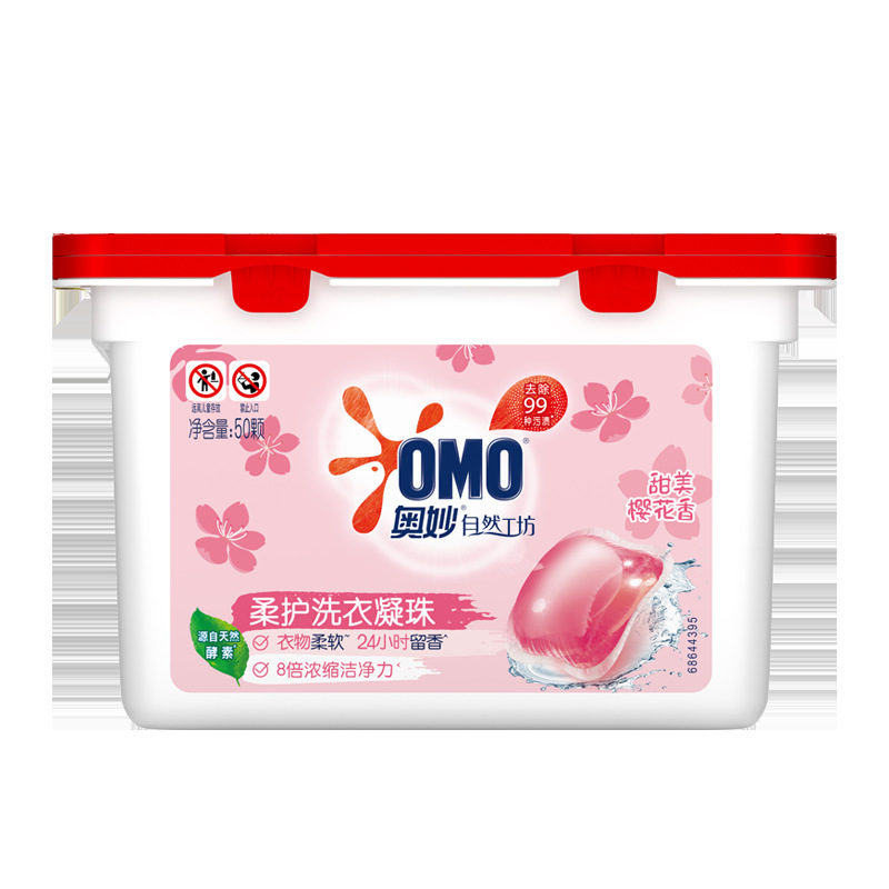 99399-JD-奧妙自然工坊櫻花甜香柔護洗衣凝珠18X(4