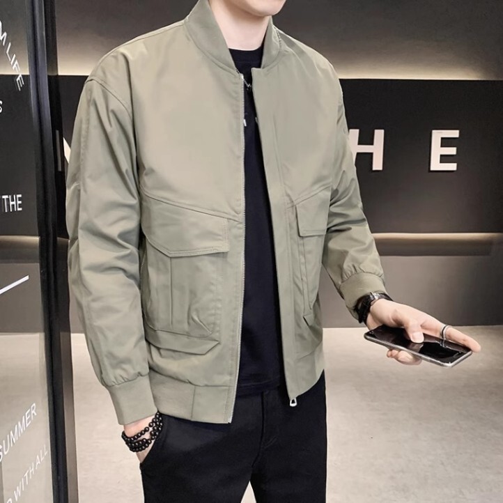 Men's Jacket 2026 Autumn New Style Simple and Elegant Youth Baseball Collar Jacket Casual Stylish Versatile Men's Wear Men's Jacket 2026 Autumn New Style Simple and Elegant Youth Baseball Collar Jacket Casual Stylish Versatile Men's Wear