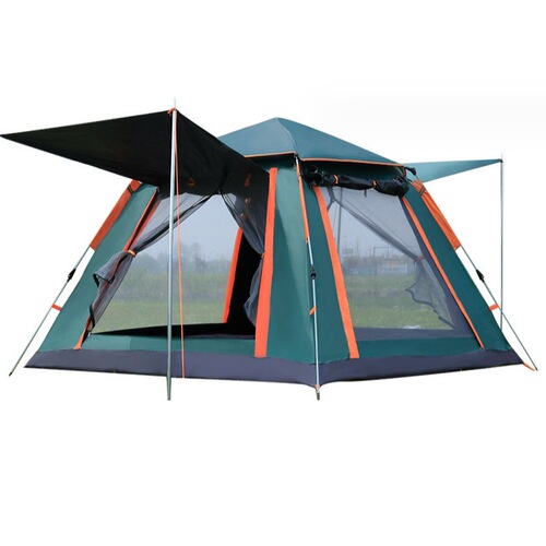 Fully Automatic Tent Outdoor Double Layer Beach Camping Four-Season Tent Windproof and Waterproof 3-4 Person Portable Camping Tent