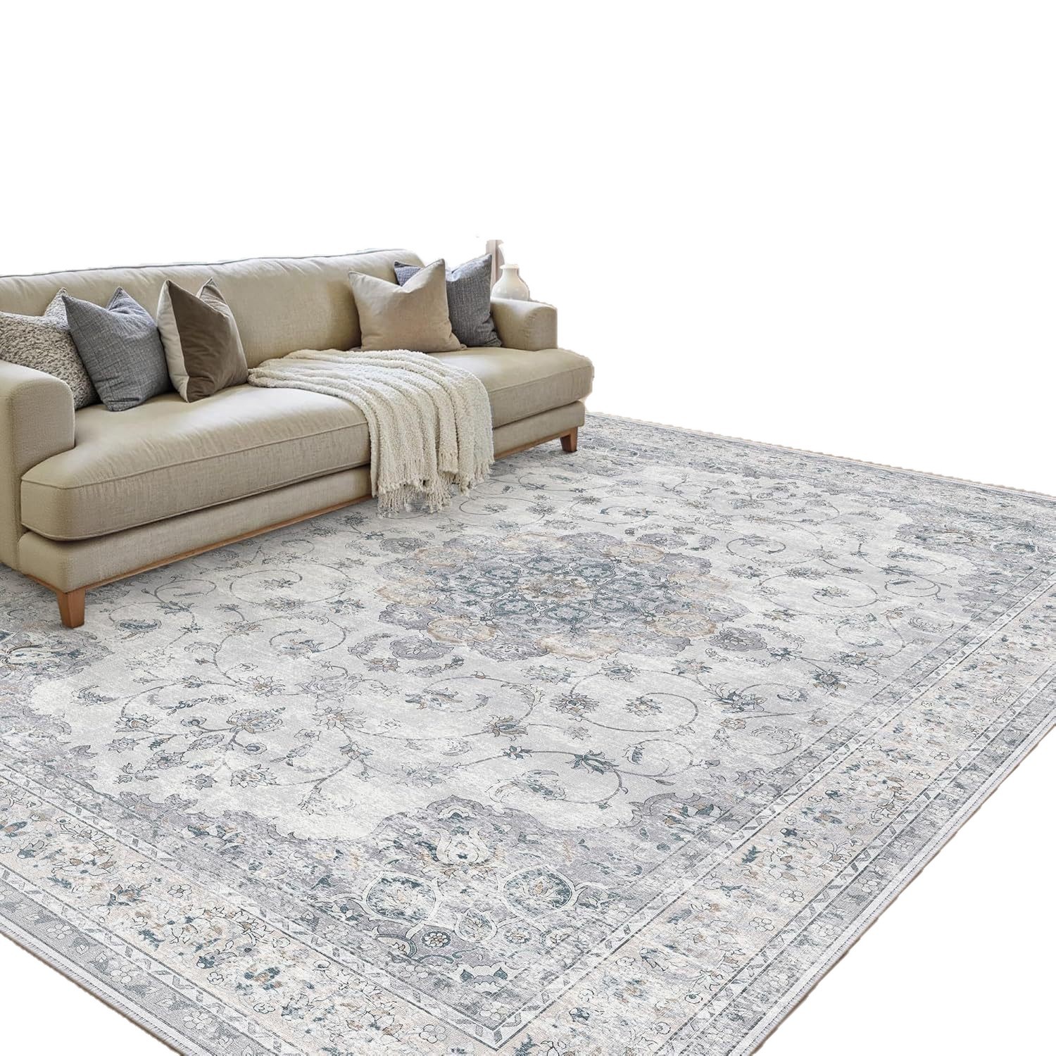 Gran área doméstica americana sala de estar sofá mesa de té alfombra de cama dormitorio alfombra plegable lavada alfombra de cachemire