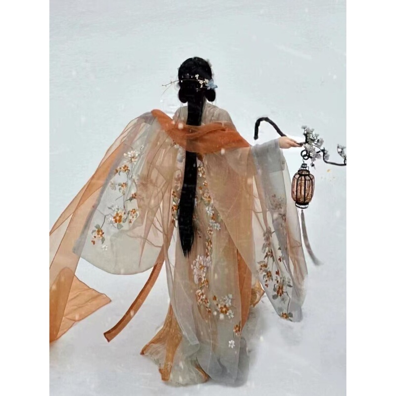 Hanfu for Women: Jiezi Jiuyuren Ge 2.0 Tang-Style Qi Xiong Confucian Skirt with Fairy Embroidery and Large-Sleeved Shirt Spring/Summer Set Hanfu for Women: Jiezi Jiuyuren Ge 2.0 Tang-Style Qi Xiong Confucian Skirt with Fairy Embroidery and Large-Sleeved Shirt Spring/Summer Set