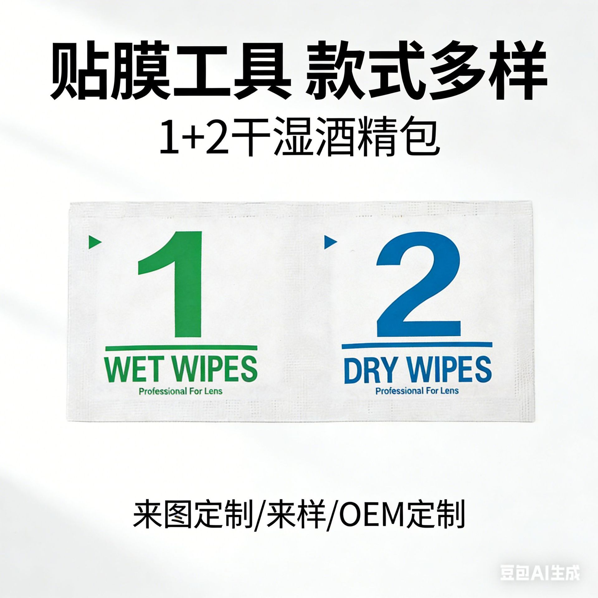 批发手机钢化膜清洁干湿包贴膜工具酒精包屏幕湿巾套装电脑清洁包
