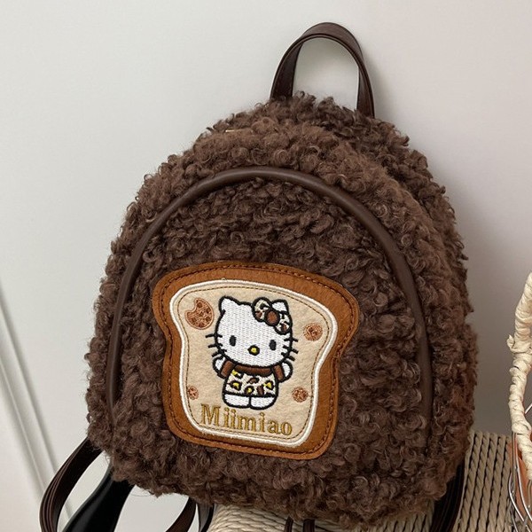 韩版卡通面包厨师小狗双肩包包女小众设计可爱单肩包百搭手提背包