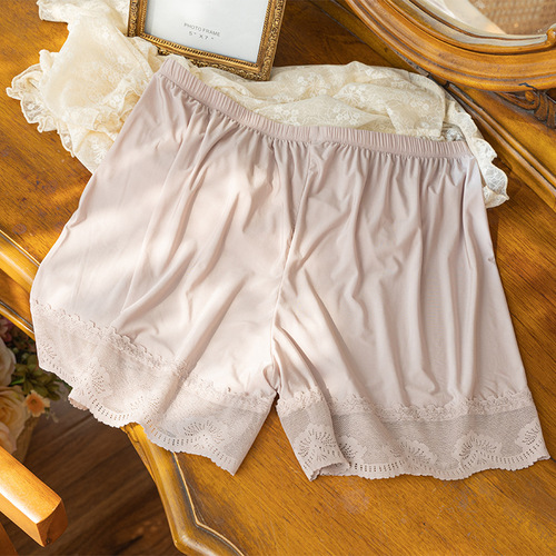 Chunzidai anti-exposure summer thin boxer bottoming pajama pants boxer briefs milk silk hanging breathable ice silk safety pants
