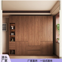 全实木ENF级衣柜家用卧室现代简约分段式免拉手儿童衣柜