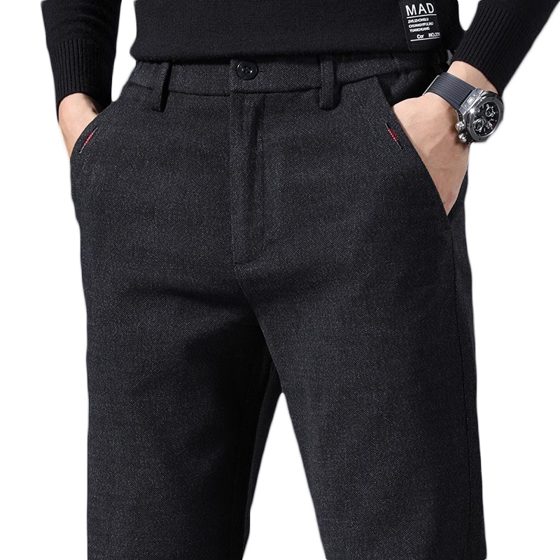 快適な起毛カジュアルパンツ メンズ 春秋冬 ストレート ビジネスパンツ 2025年新作 多用途 ロングパンツ メンズ