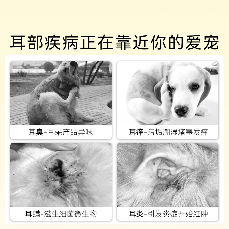 Gato limpieza del oído del animal doméstico líquido limpieza del oído limpieza del animal doméstico cerumen desodorante antibacteriano desodorante perro universal gotas para los oídos