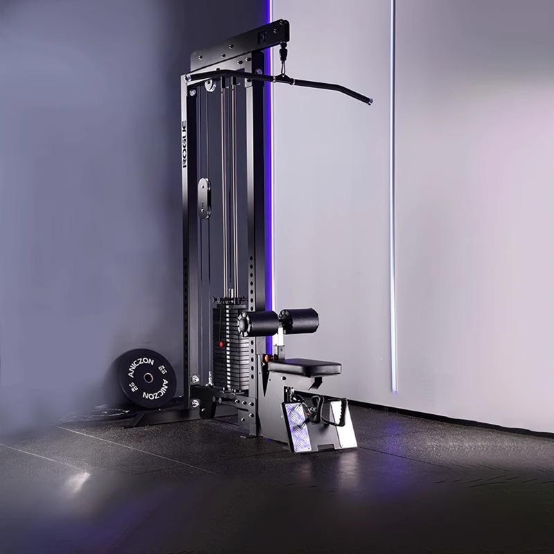 entrenador de pull-down de alta posición integrado para sentarse en el gimnasio de remo y pull-back equipo de ejercicios comerciales profesional
