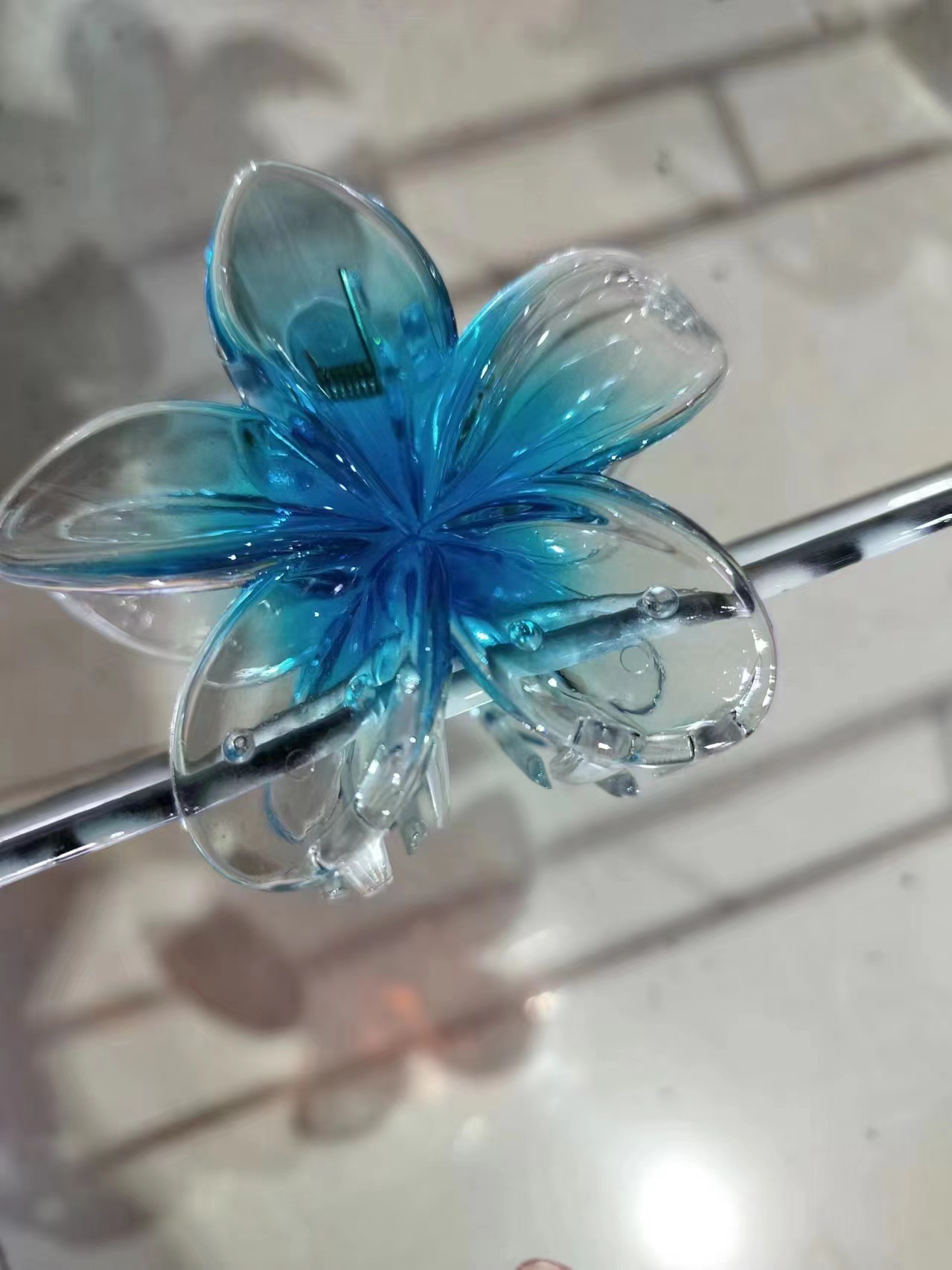 Vacation, Simple Style Style Vacation Simple Style Women's Flower Plastic Resin Hair Claws
