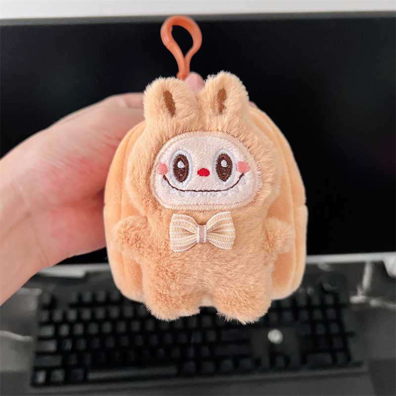 新しいラブブバニー小銭入れ漫画かわいいクロスボーダーミニバッグポータブル機内持ち込みバッグに掛けることができます|undefined