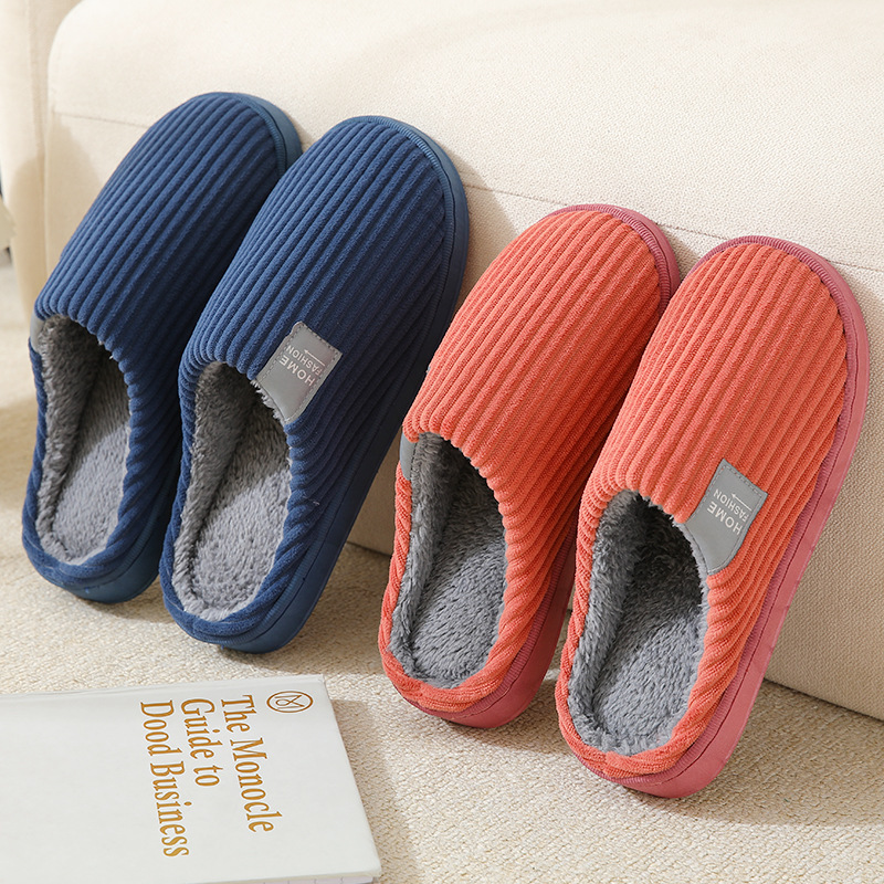 Couple cotton slippers women winter home...