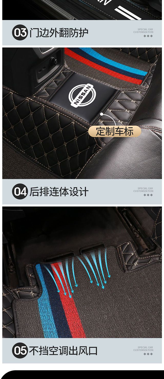 Suitable for Nissan Xuanyi Xiaoke Teana Jinke Sunshine Qijun Bluebird Loulan Yida Tiida Tuda Car Mat