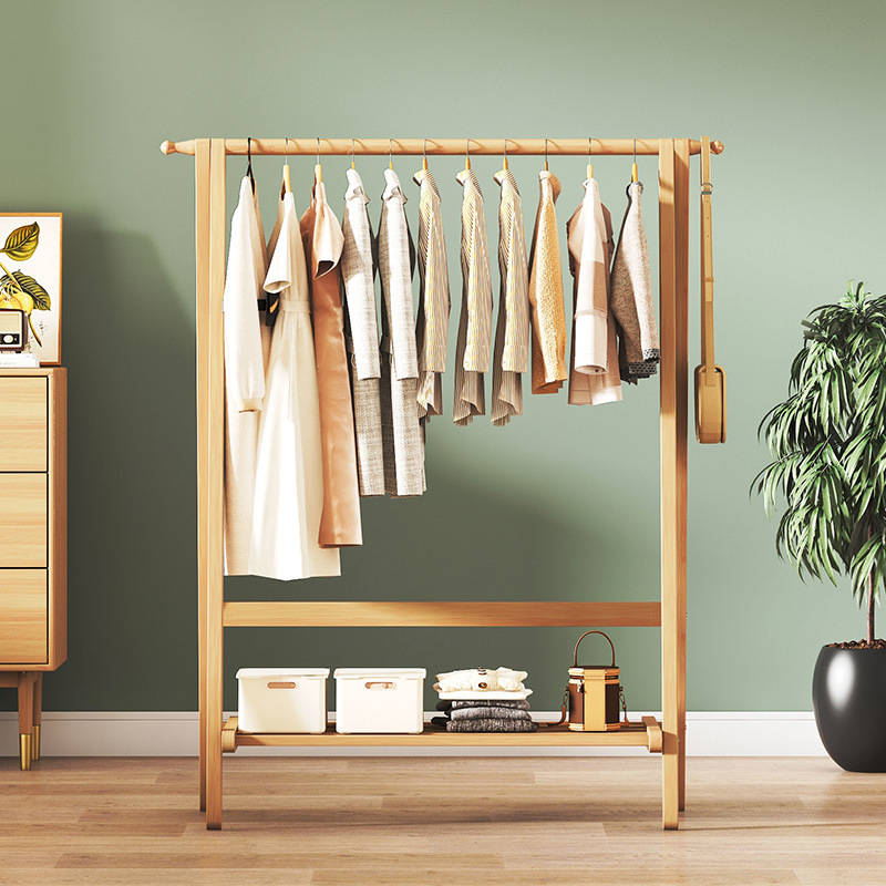 フロアコートラック寝室ホーム屋内洋服ラック寮乾燥収納シンプルなコートラックフロア洋服ラック|undefined