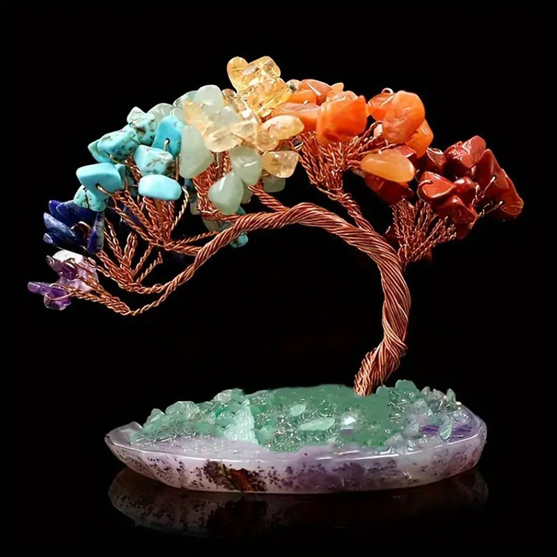 Natural Colorful Crystal Gravel Amethyst Lucky Tree Money Tree Crystal Home Decoration Lucky Tree Cross-Border Hot Item Natural Colorful Crystal Gravel Amethyst Lucky Tree Money Tree Crystal Home Decoration Lucky Tree Cross-Border Hot Item