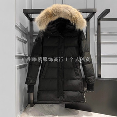 跨境外贸羽绒服15款加拿大同款Shelbume女中长外套配毛领