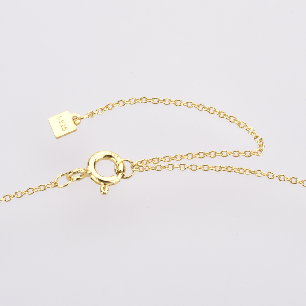 IG Style Style 925 Sterling Silver Plating Letter Pendant Necklace
