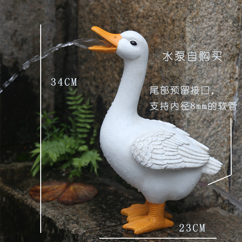 Садовая фигурка утки Zhuo Zhi Hua из полирезины