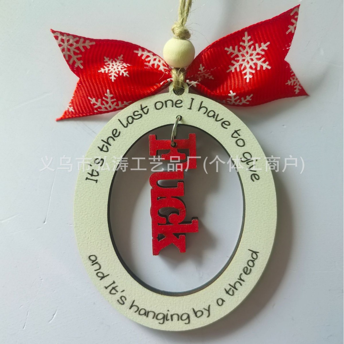 Decoración colgante 2026 nuevo mejor regalo de mudanza decoración de madera decoración para el hogar decoración del árbol de Navidad rojo