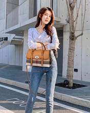 大淑女芭莎高檔時尚韓版機車包拉鏈搭扣手提包歐美復古單肩斜挎包