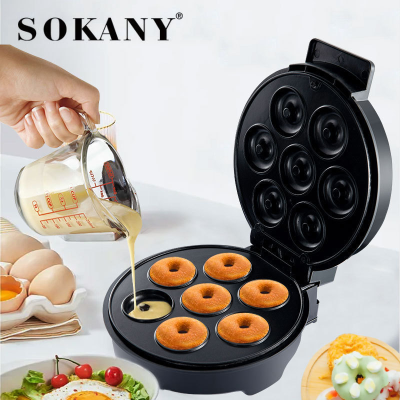 Foreign Trade Export Donut Maker Dessert Baking Machine Sandwich Bread Cake Machine Griddle 327Sokany