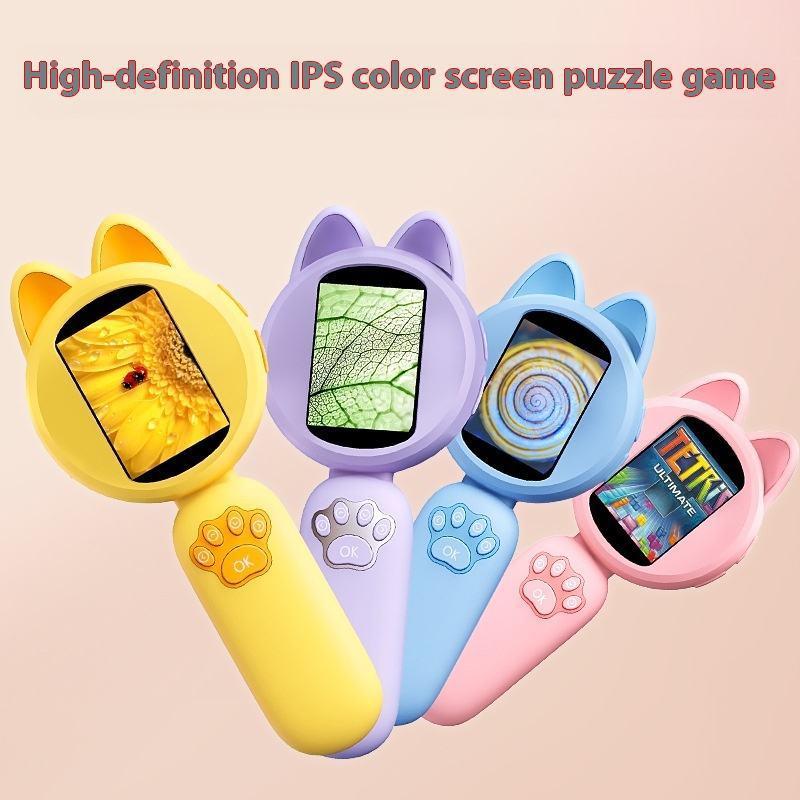 爆款亚马逊儿童手持显微镜玩具便携式放大镜课外家教学习调焦