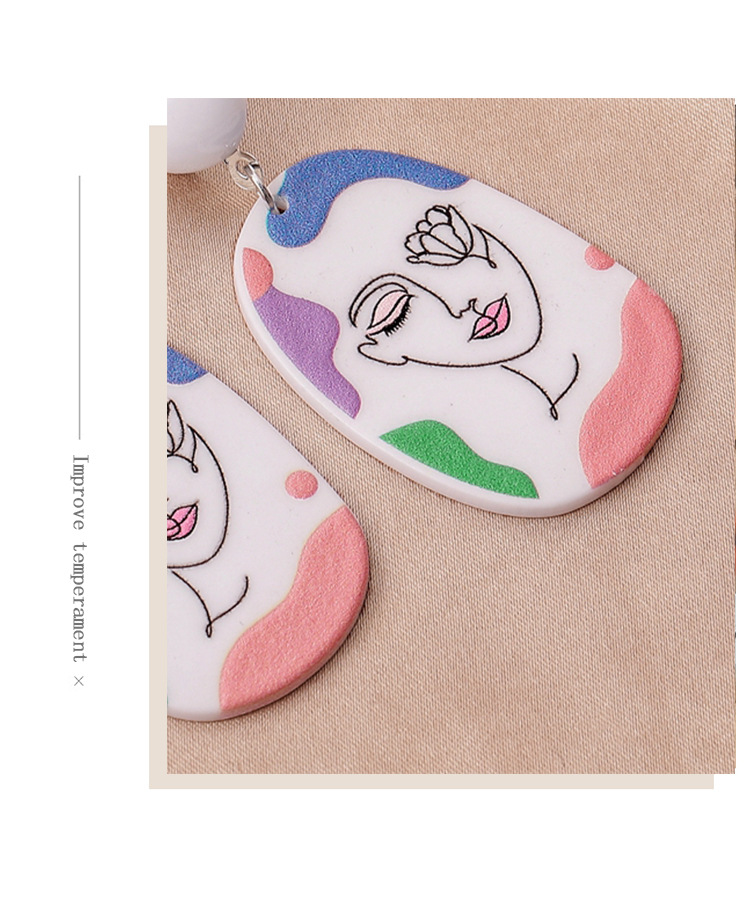 Wholesale Jewelry Irregular Color Pattern Acrylic Simple Earrings Nihaojewelry display picture 2