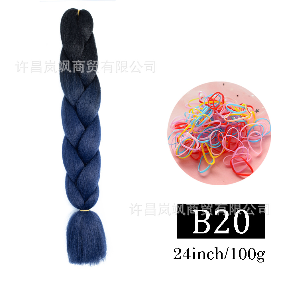 Peluca de trenza grande africana, color, trenza sucia, cuerda para el cabello, degradado, fibra química, trenza grande, reggae, hip-hop, trenza sucia, trenza