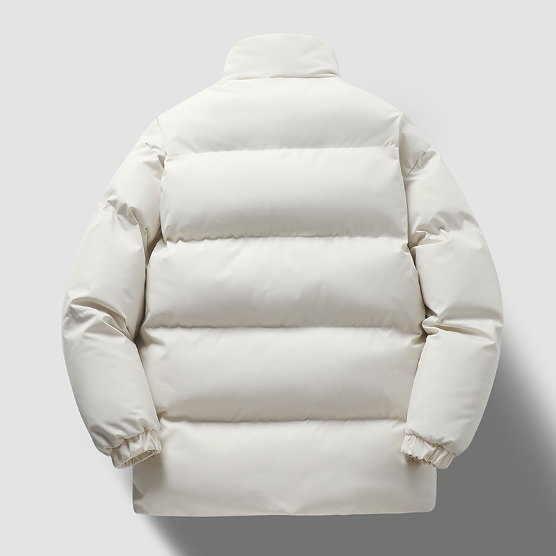 Chaqueta de Algodón Informal y Versátil con Cuello Alto, Gruesa y Cálida, Estilo Nuevo de Otoño e Invierno 2024, Ropa de Algodón Holgada y Resistente al Frío para Hombre