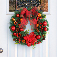 縦鴻赤い蝶結びクリスマスボール花輪アマゾンクリスマス花輪デパートショーウインドークリスマス装飾ストラップ