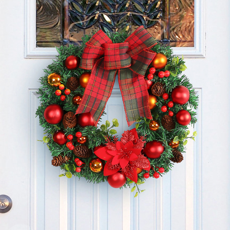 縦鴻赤い蝶結びクリスマスボール花輪アマゾンクリスマス花輪デパートショーウインドークリスマス装飾ストラップ|undefined