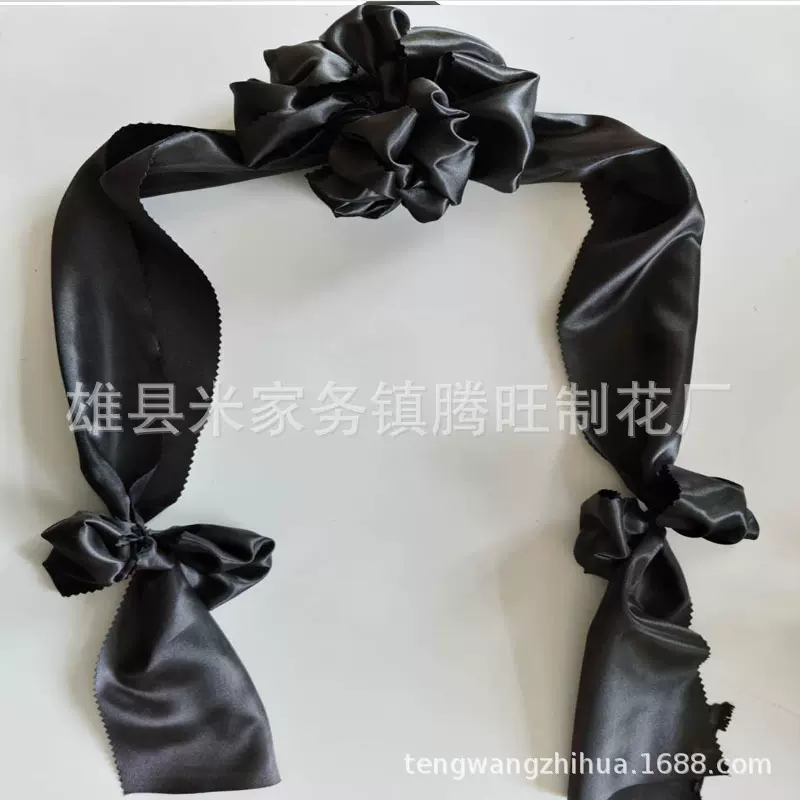 殡葬灵花 布大黑花喜丧大红花 相框花 遗像花腾旺殡葬用品批发
