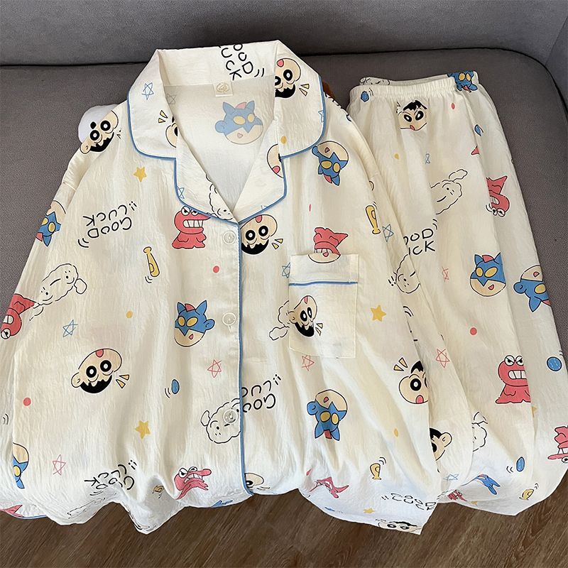 Al por mayor transfronterizo KT gato pijama mujer primavera y otoño nubes algodón manga larga 2026 nuevo juego de ropa de hogar encantadora super caliente