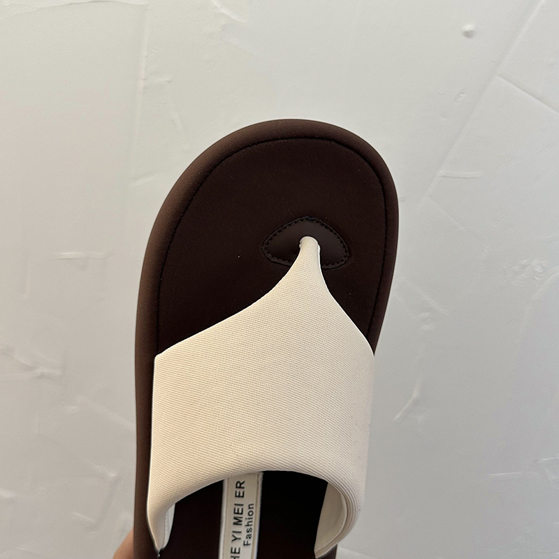 Women's Platform Flip Flops Korean Style Thick Soled Beach Sandals_voghion.com