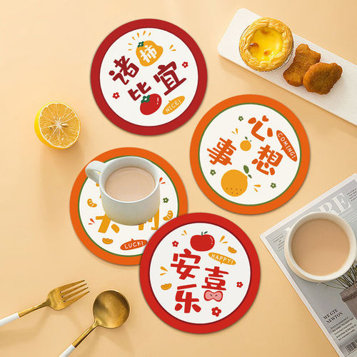 Cartoon coaster insulation mat anti-scalding household table mat and bowl mat high temperature resistant place mat pot mat dish mat waterproof and oil-proof table mat