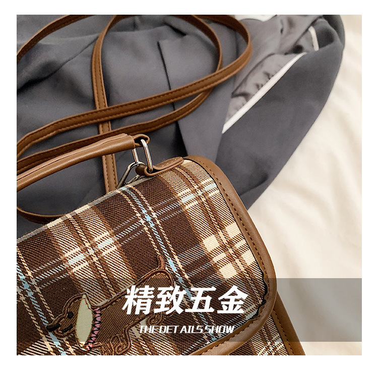 College-style backpack for women 2024 autumn new Dachshund student handbag, retro commuter crossbody bag undefined
