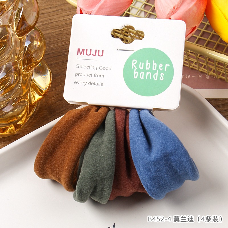 [Carga de tarjeta] sensación de alto nivel coreano de cabello de código de barras de moda de alta elasticidad de cabello anillo de cabello correa de cola de caballo