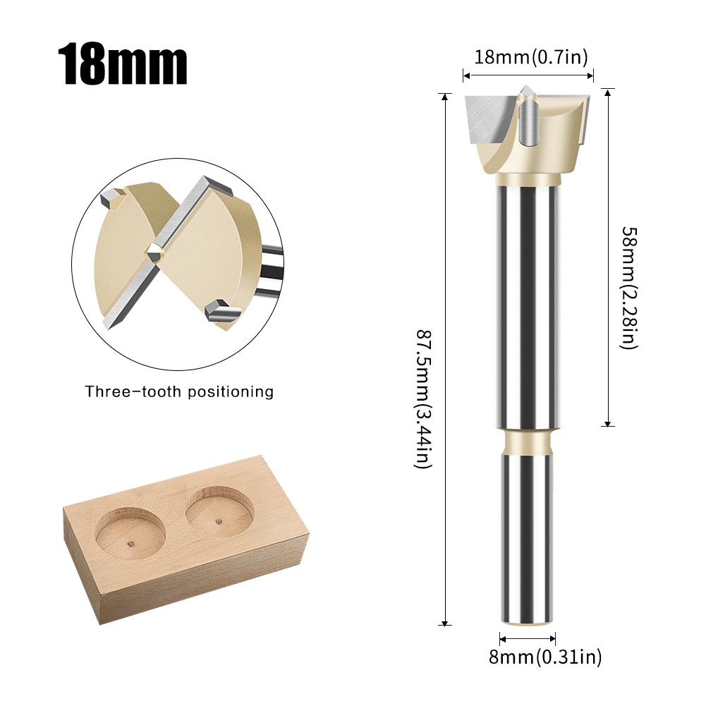 Abridor de agujero para trabajar la madera taladro alargado redondo de plástico taladro de puerta de madera perforación de madera agujero de apertura dispositivo de excavación