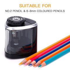 tenwin electric pencil sharpener primary school students stationery semi-automatic pencil planer pencil sharpener cross-border battery model 8005