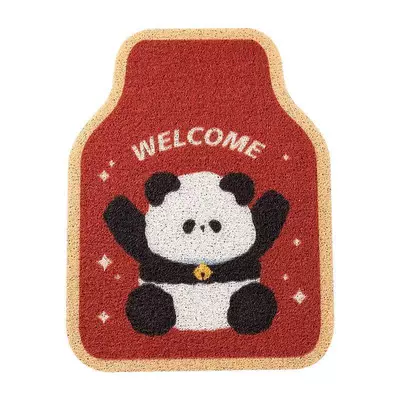 Universal Foot Pad – Cute Cartoon Wire Ring Car - red-sitting-panda-48645cm-wire-ring-front-1-piece