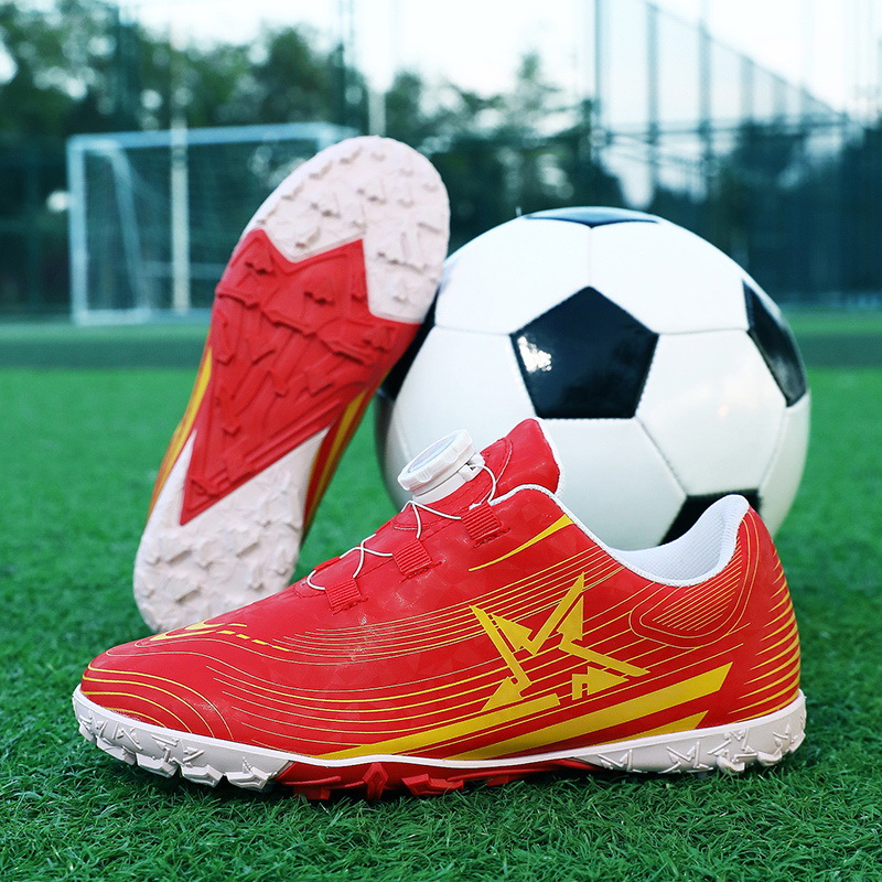 Baochuan2025 nuevos zapatos de fútbol para niños botón giratorio para niños TF zapatos de entrenamiento de fútbol transfronterizos