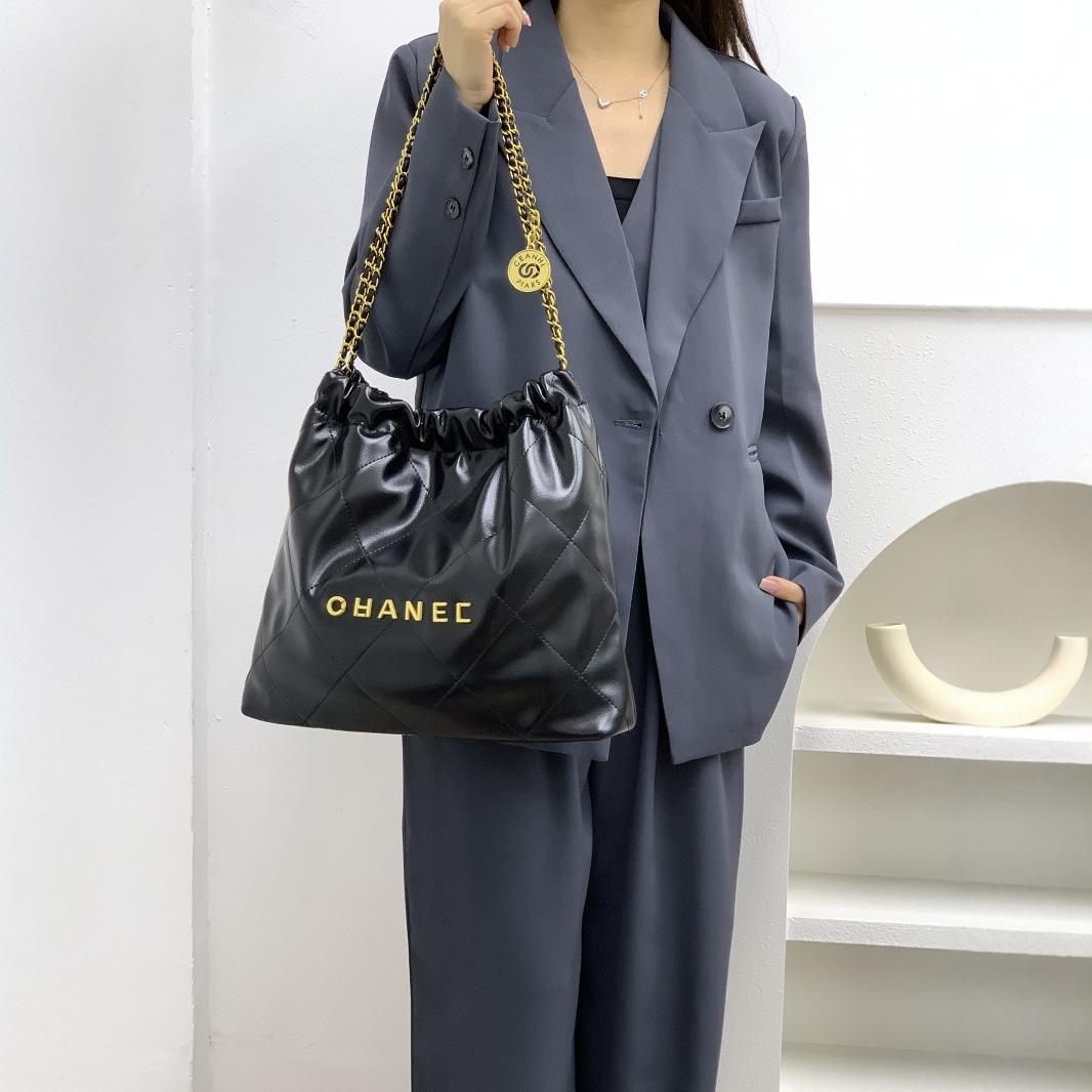 Xiaoxiang Garbage Bag Bag Genuine Leather DIY Tote Bag Women's Large Capacity Quilted Chain High-End Shoulder Bag